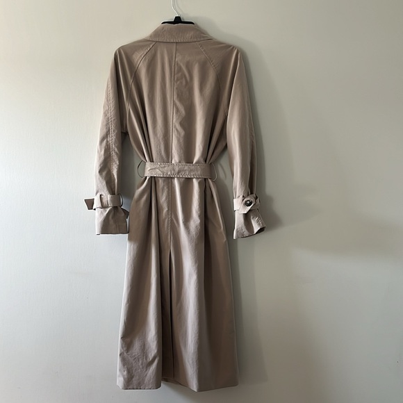 H&M Double Breasted Trench Coat Oversized Sz Small Beige Color - Picture 7 of 16
